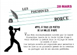 Les Poésiques à Borce Samedi 28 mars