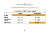 Horaires de la Trésorerie de Bedous